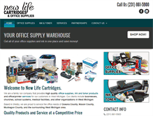 Tablet Screenshot of newlifecartridges.com